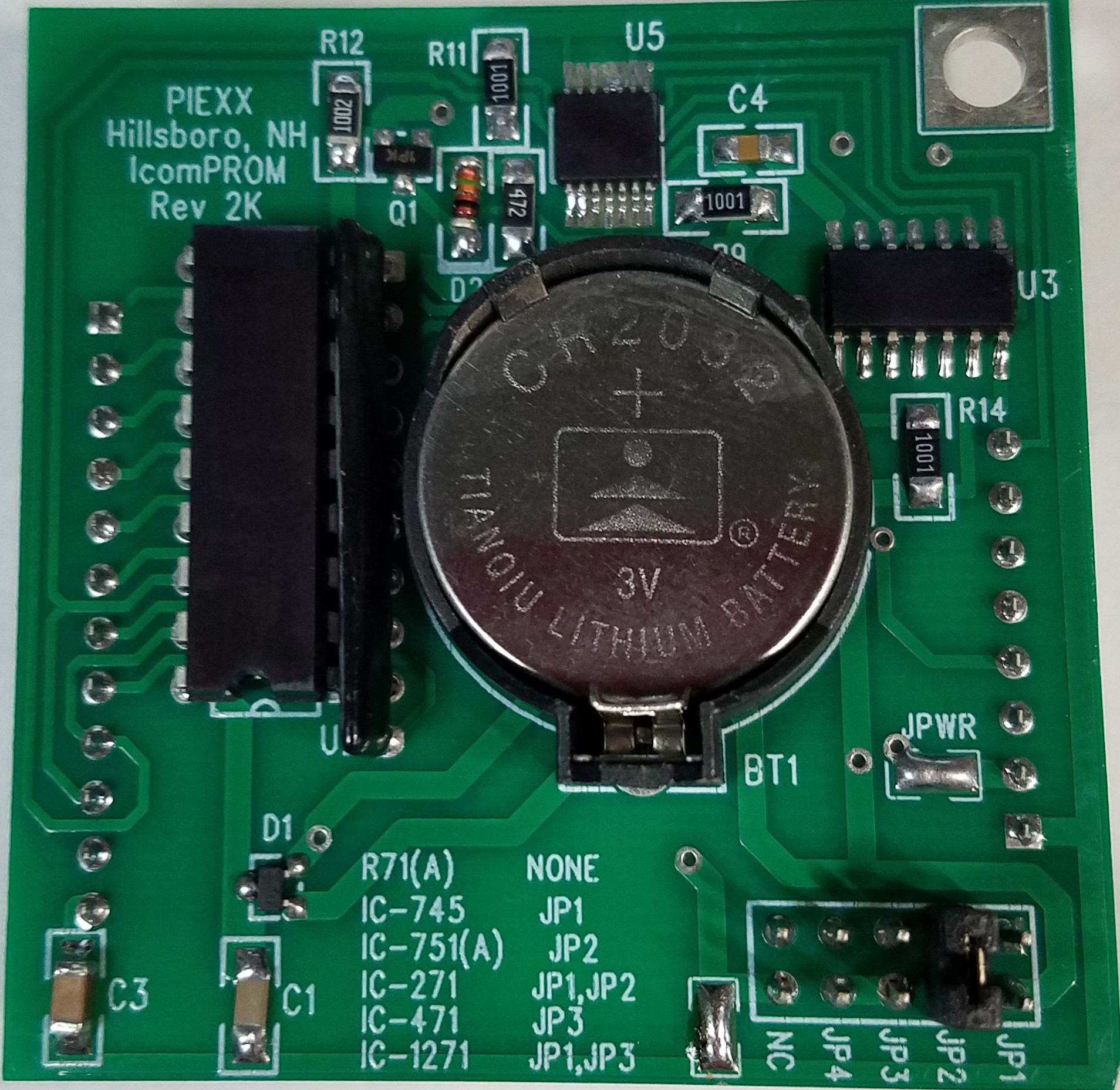 ICOMPROM ICOM Non-Volatile RAM Module